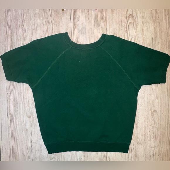 URBAN OUTFITTERS UO "The JV" Dark Green Short Sleeve Crew Sweatshirt XS - Picture 3 of 8